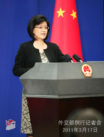 2011年3月17日外交部发言人姜瑜举行例行记者会