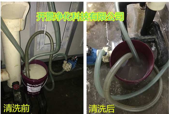 开景公司对大润发大朗店进行空调小循环清洗服务-空调清洗-空调水处理-小循环清洗