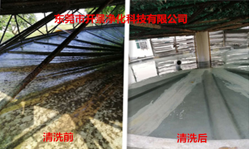 2019.6.23厚街华贝进行水塔清洗保养服务-华贝水塔清洗保养-循环冷却水清洗保养